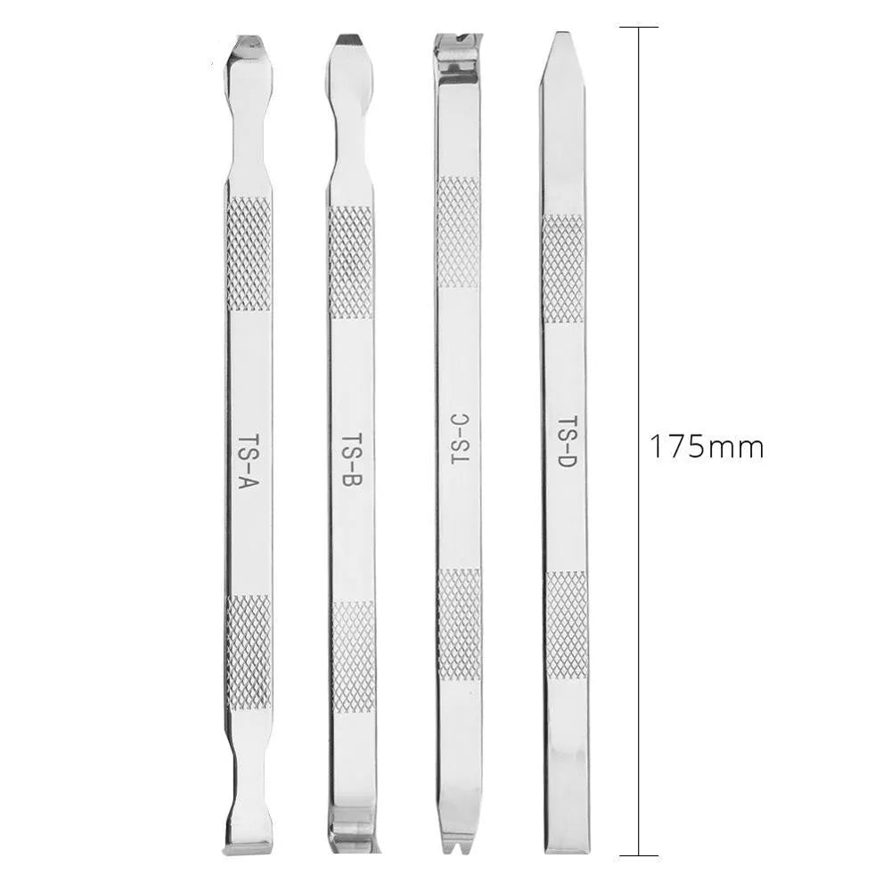 Mobile phone rear cover glass fixing fixture with silicone grip and demolition crowbar tool