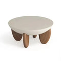 White solid wood adjustable height coffee table with storage compartments