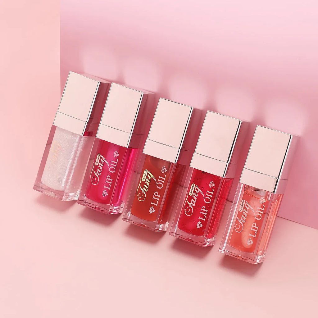 Bright Lip Gloss Mint Lipstick in five colour options with moisturising effect.