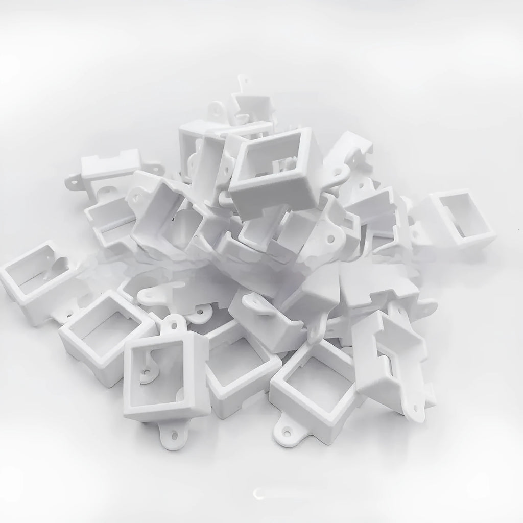 Small white plastic LED lampshade for fixed bracket light fixtures.