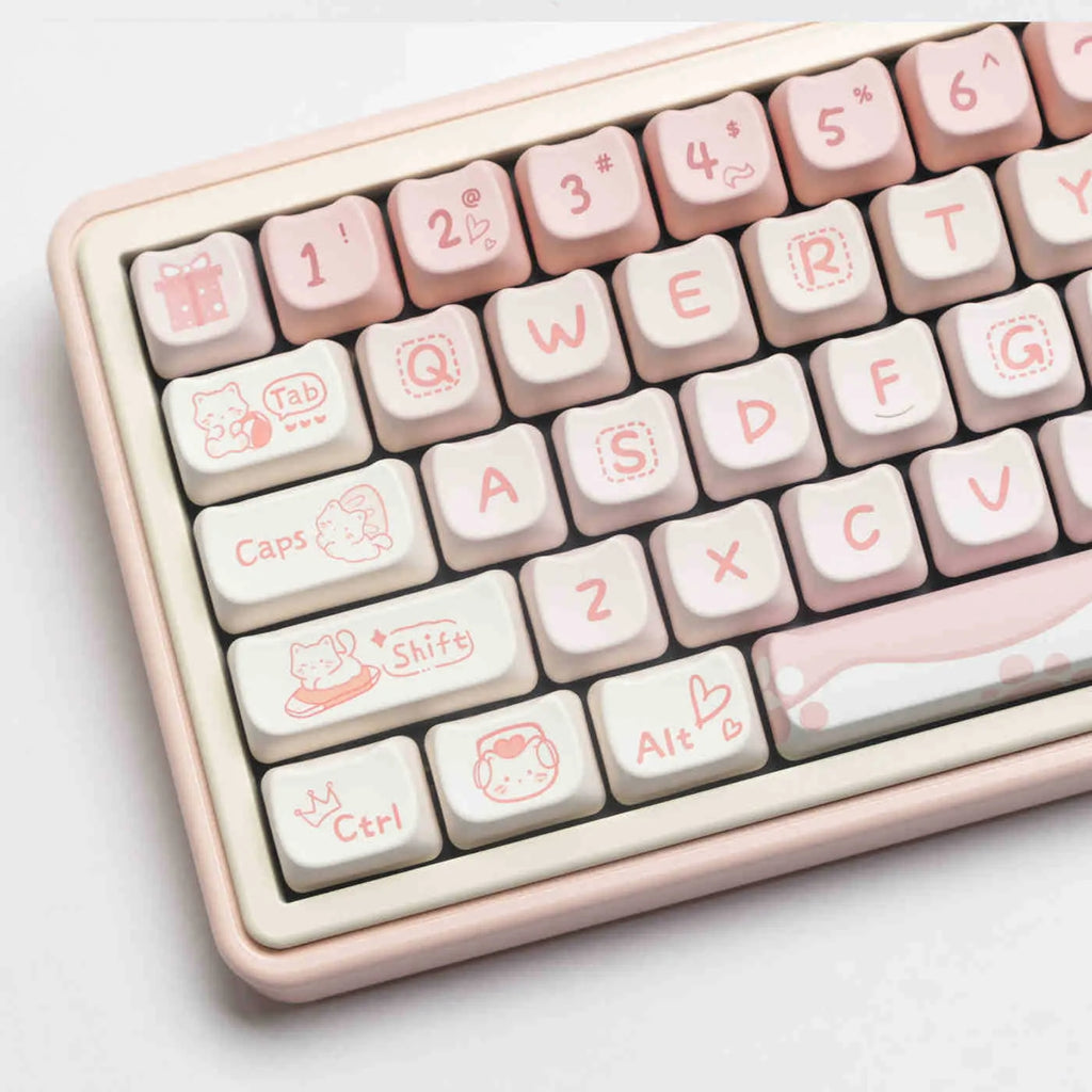 Full set of PBT sublimation key caps for mechanical keyboard with over 98 individual keys