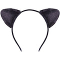 Cat ear cloth headband hair pin for women in gradient, rainbow, and leopard print colour options