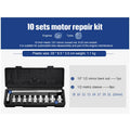 Chromium vanadium steel socket ratchet wrench set with nickel plating for home and auto repair.