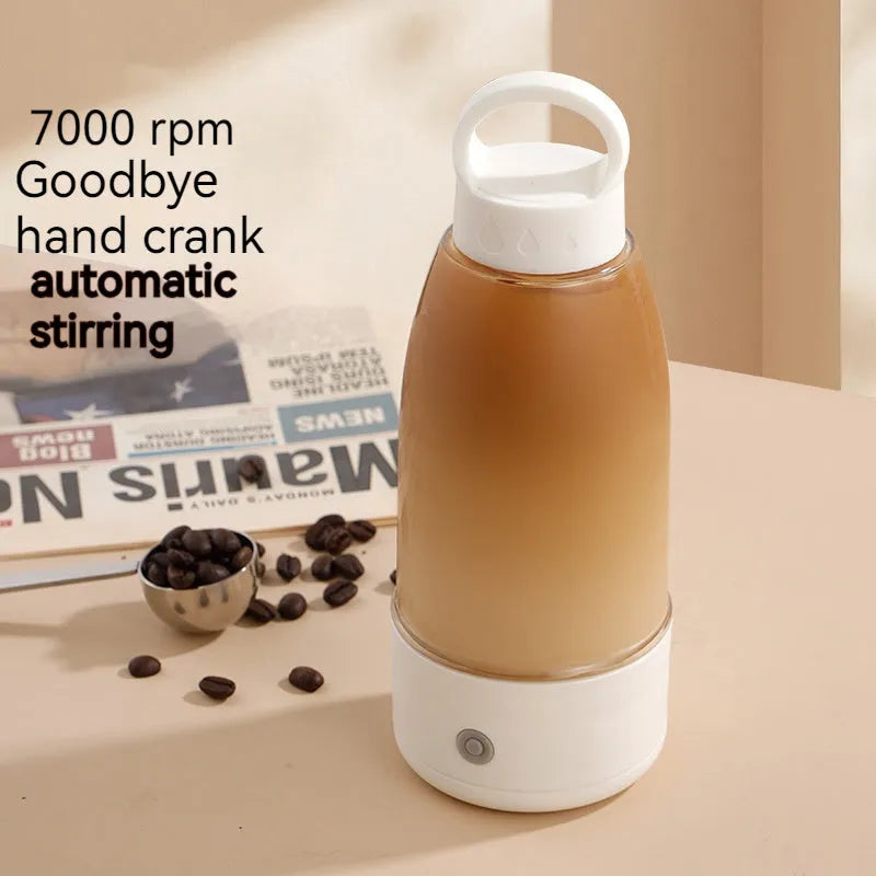 Automatic electric shaker bottle with USB charging port and 350ml capacity