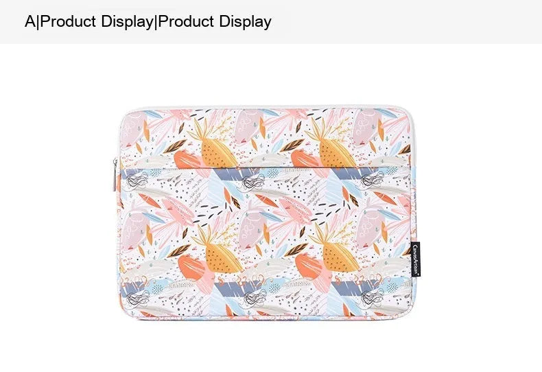 White PU leather waterproof laptop inner bag or sleeve for 14 inch computers.