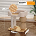 Pine wood cat scratching ball nest in sisal, summer mat, or double ball chamfer styles