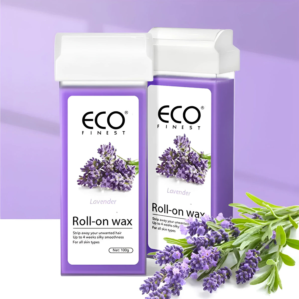 Lavender-scented hair removal wax for full body depilation on any skin type