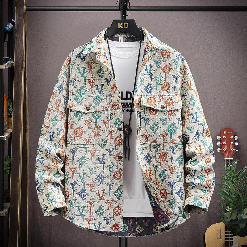 Casual lapel shirt coat with long sleeves and straight hem in multiple colour options