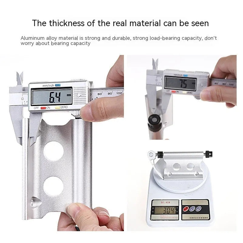 Silver metal bicycle front fork quick release fixing clip shown isolated