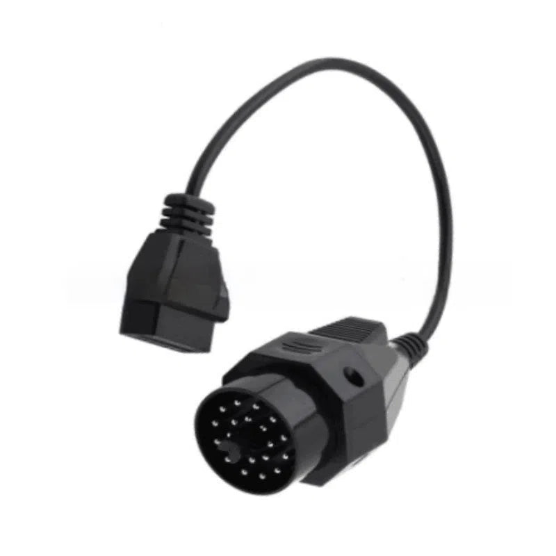 OBDII car tester connecting cable with 20-pin adapter, 16 nickel-plated pins, and direct plug 16x2 connector