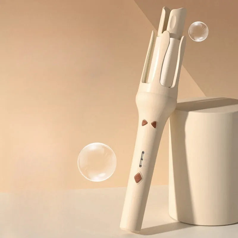 Automatic hair curler with 32mm curling barrel in white or chigo colour options