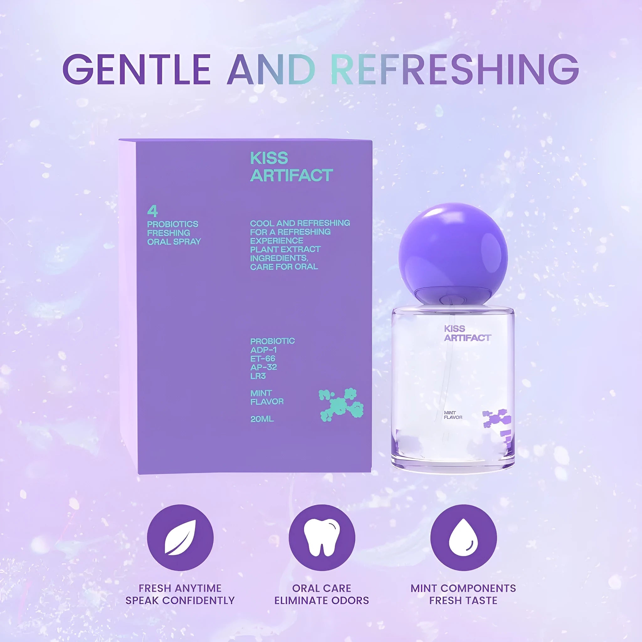 20ml portable oral spray bottle for probiotic and hydration care