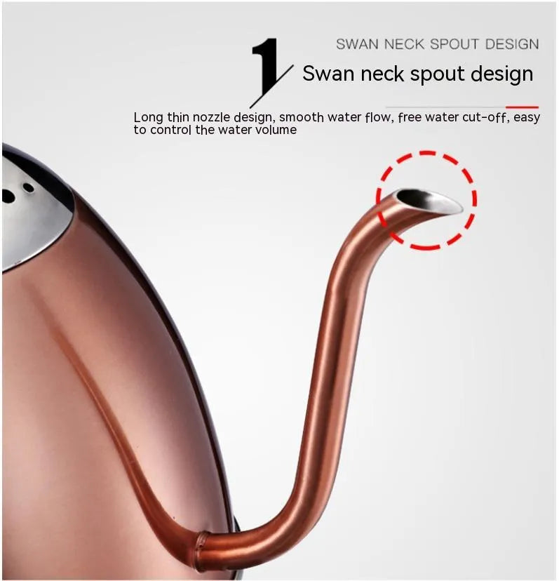 Automatic stainless steel kettle with touch controls in gold colour option
