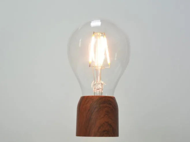 Magnetic levitation floating bulb with glass shade and British plug