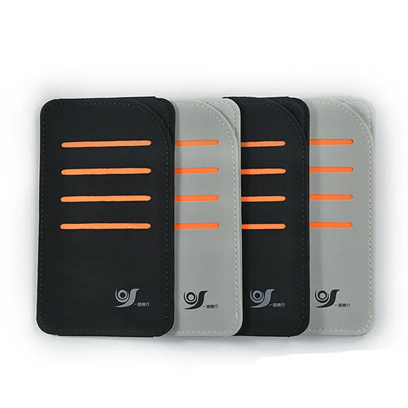 Car sun visor set showing four shading panels and vehicle-mounted storage bag