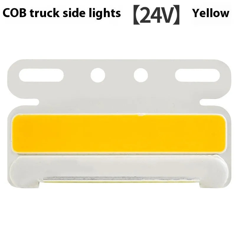 12V and 24V aluminium alloy COB LED truck side light in red, yellow, green, blue, and white colour options