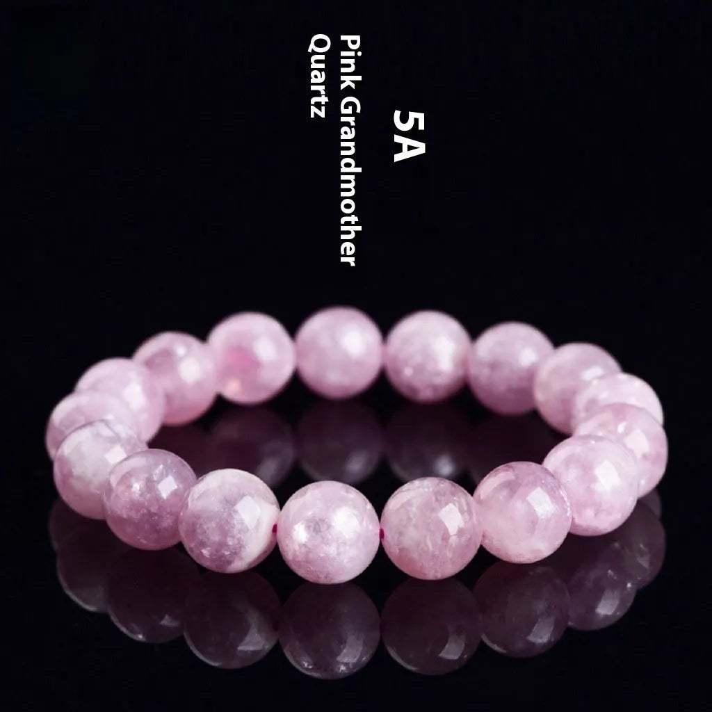 Purple amethyst crystal bracelet with geometry beads in Korean style, showing polished 5A grade stones on adjustable strand
