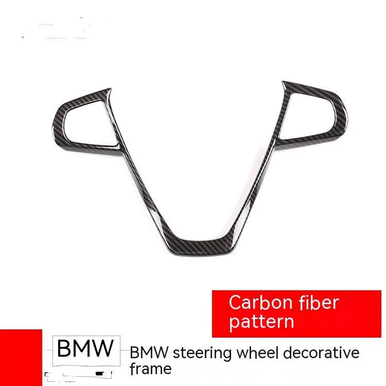 ABS carbon fibre pattern button frame decoration for BMW steering wheel