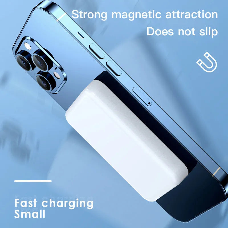 Pink purple white wireless magnetic power bank 20000mAh 20W output plastic charger