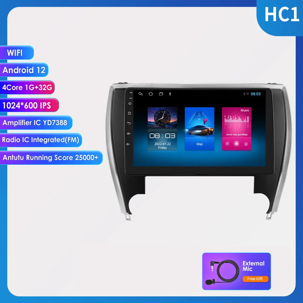 10-inch vehicle-mounted MP5 navigator for Toyota Camry 2015 with metal ABS construction
