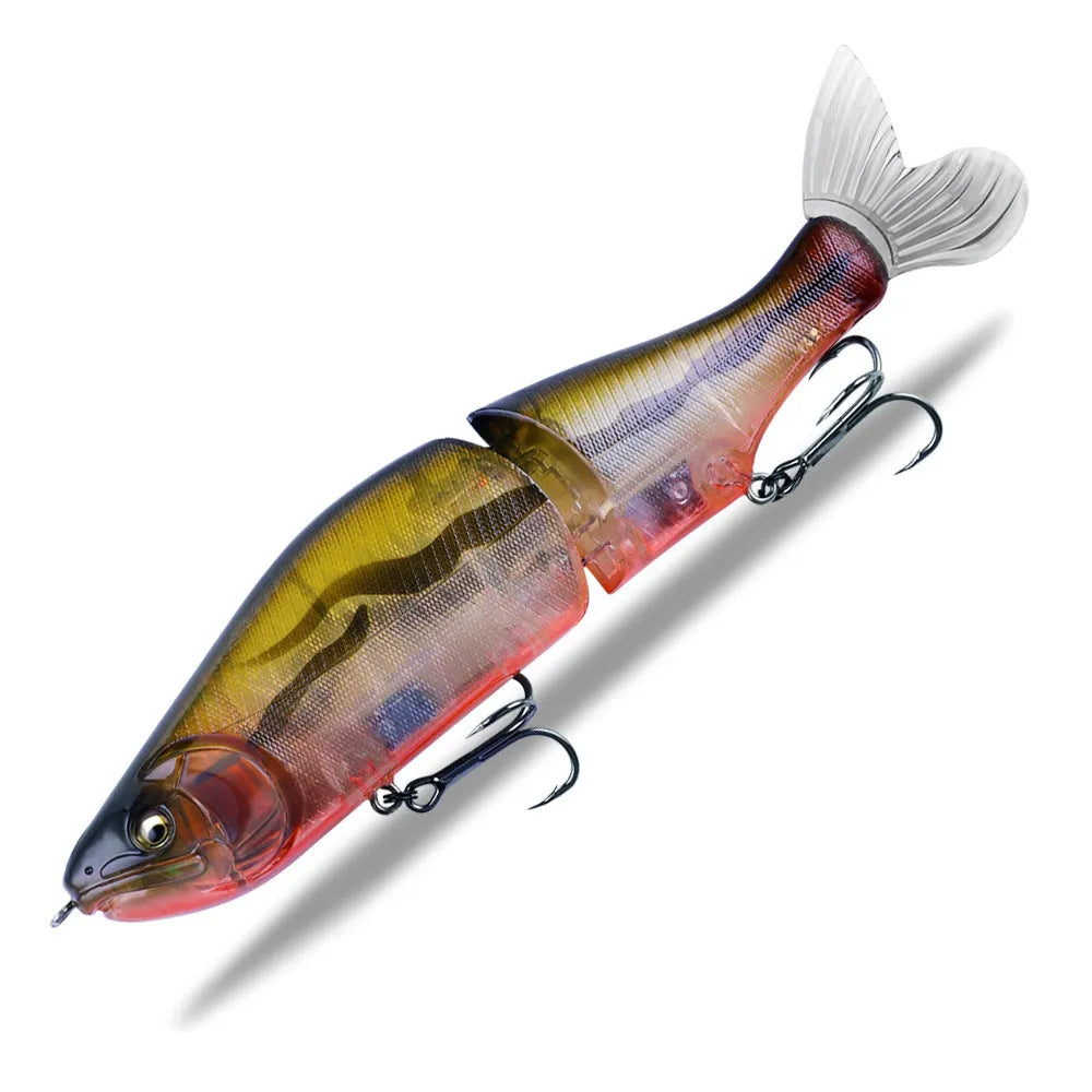 185mm hard plastic fashion tossing bass fishing swimming bait lure on a blue background.