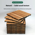 Camphor pine wood flooring tiles with brushed finish in 30x30cm dimensions for indoor and outdoor use