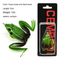 Bionic frog snake head luya fishing lure with black thunder frog legs simulation and double hooks