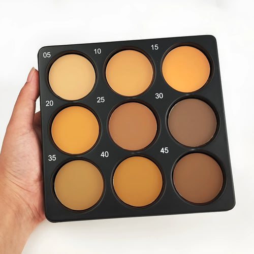 Dark matte makeup palette with nine waterproof colours for punk, INS and national fashion styles