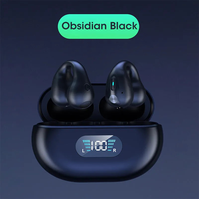 Q80 clip bone conduction Bluetooth headset in black, khaki or white colour with ear clip design