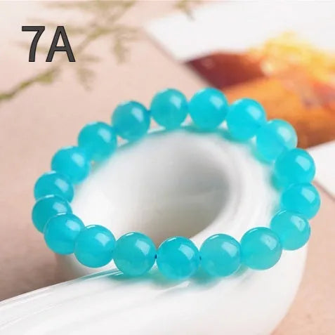 Polished natural Amazonite scattered beads in ice colours for bracelet making and jewellery design.