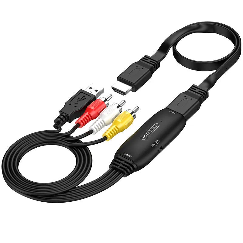 HDMI to AV converter cable with 110cm length for video signal conversion