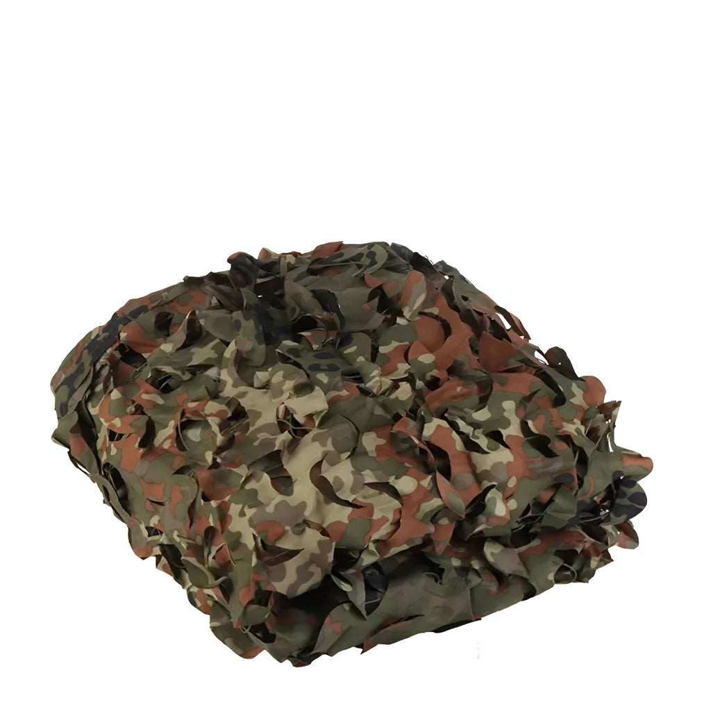 Green camouflage net cover with camp pattern for military and outdoor use