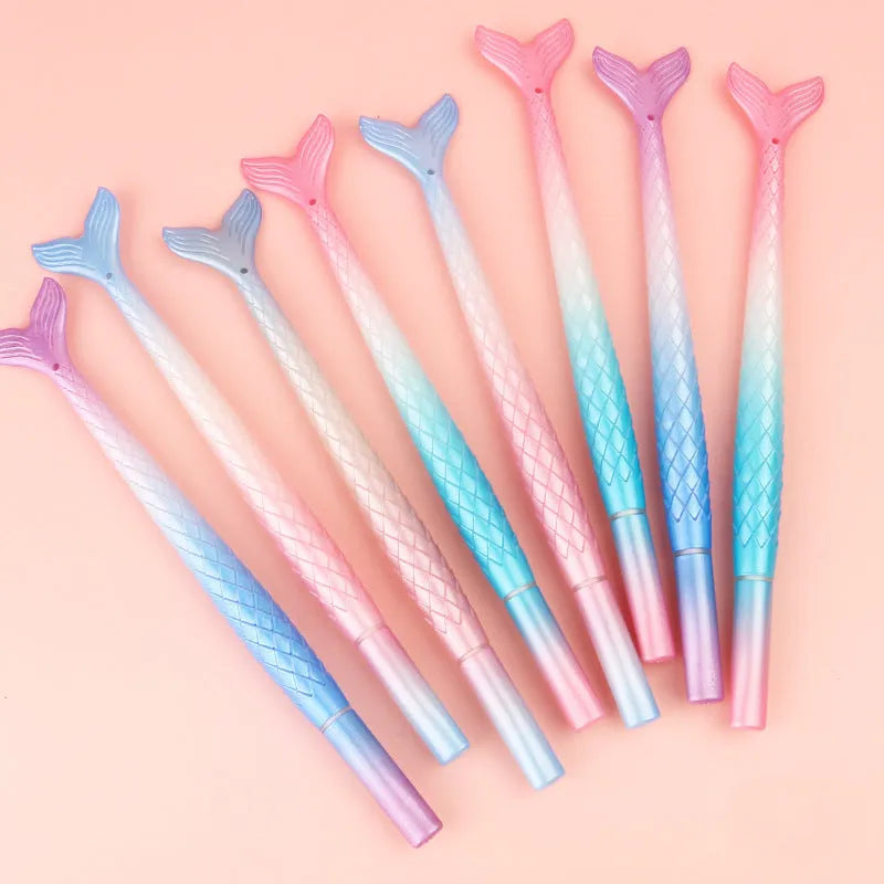Cartoon mermaid design 0.38mm fine point ballpoint pen with plastic casing
