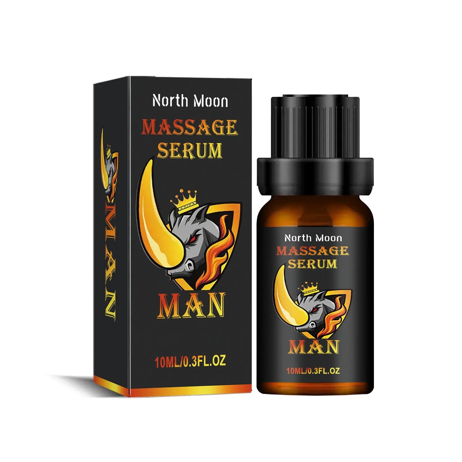 10ml bottle of men's body care essential oil for external massage with endurance support
