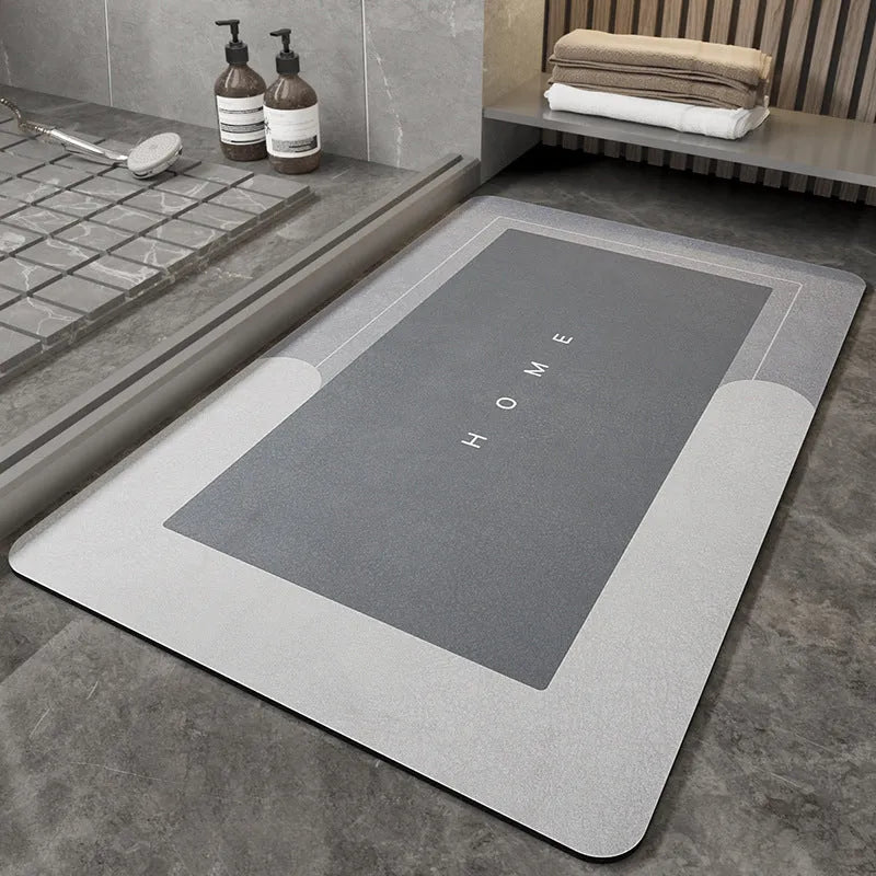 A blended material floor mat in Baikal blue, available in oval and rectangular shapes.