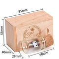 Transparent wooden drift bottle design USB flash drive showing internal components