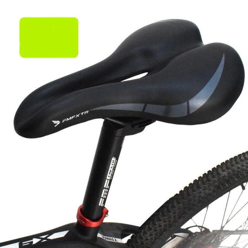 Bicycle seat cushion with hollow design, PU leather foam construction, dimensions 270mm x 180mm