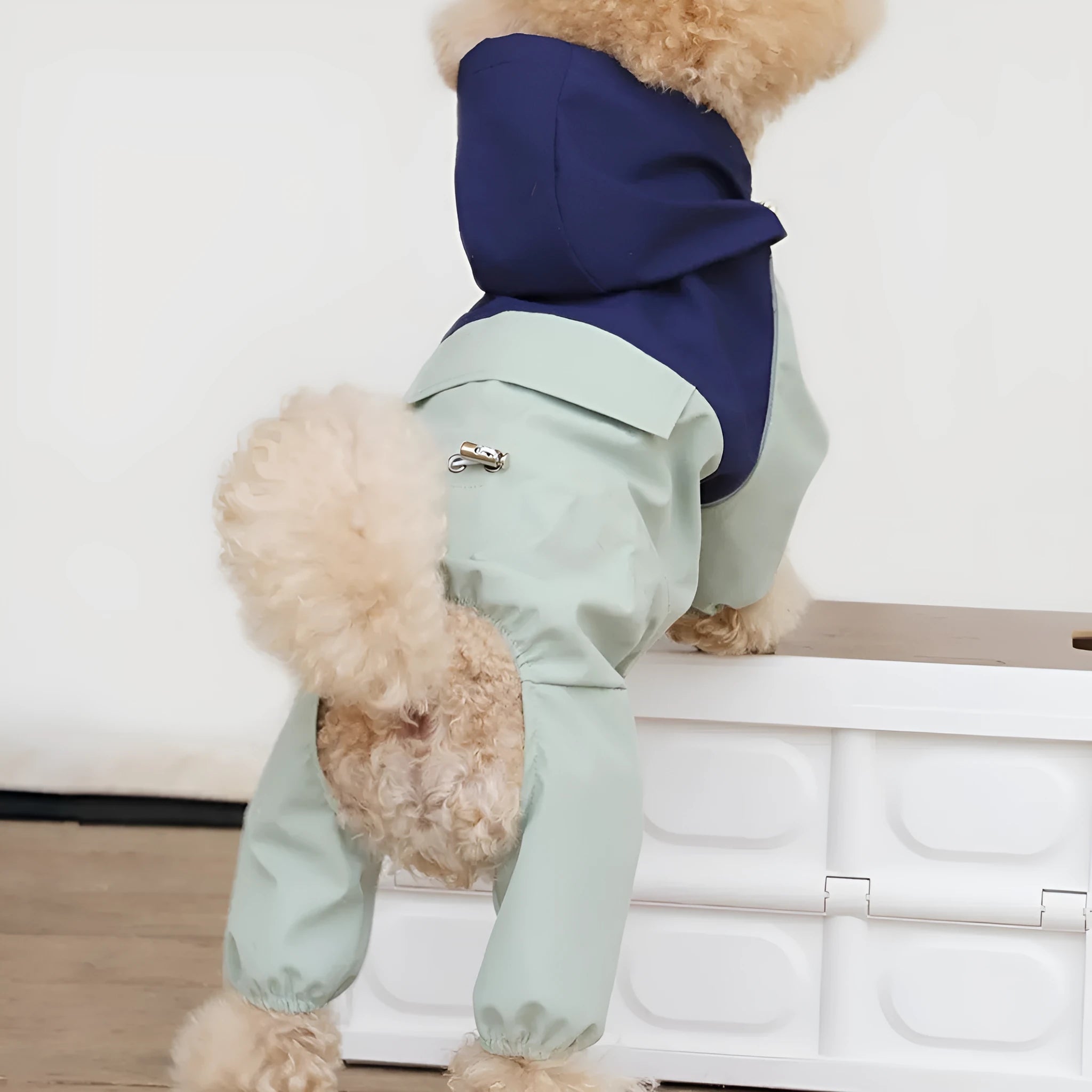 Polyester waterproof dog jacket in khaki, light green, Army Green or orange for small to medium dogs
