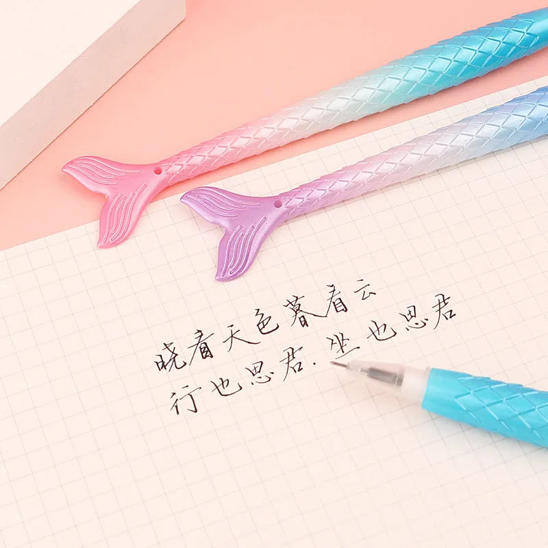 Cartoon mermaid design 0.38mm fine point ballpoint pen with plastic casing