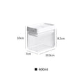 White transparent plastic 400ml Japanese-style grain storage container for kitchen organisation