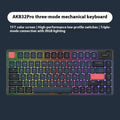 AJAZZ AK832PRO three-mode mechanical keyboard with colour screen, shown in green colourway.