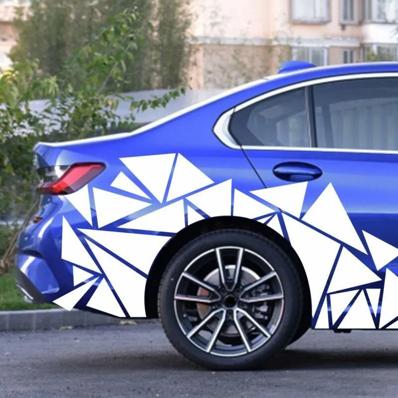 200x60cm car vinyl waistline wheel stickers in black, white, red, yellow, blue colour options