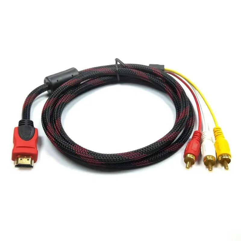 HDMI to AV15 M 1.5 metre conversion cable with alloy connectors for connecting modern devices to older displays