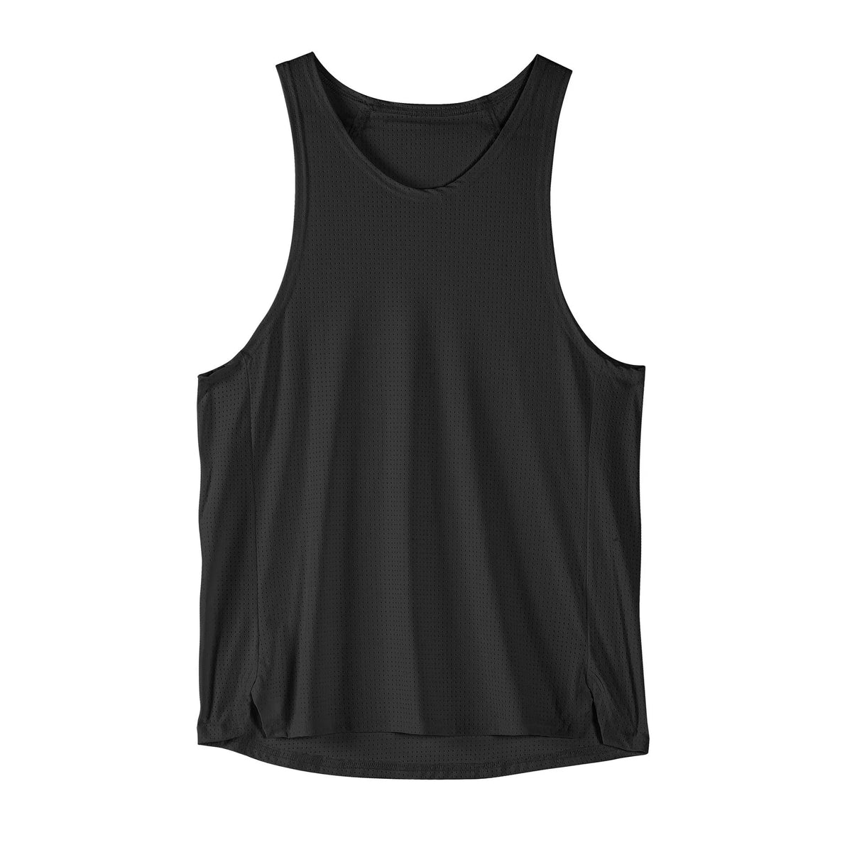 Men's casual nylon vest in white and black colours with sleeveless design and soft stretch fabric