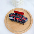 Halloween bat-shaped hair clip for women in acetic acid material