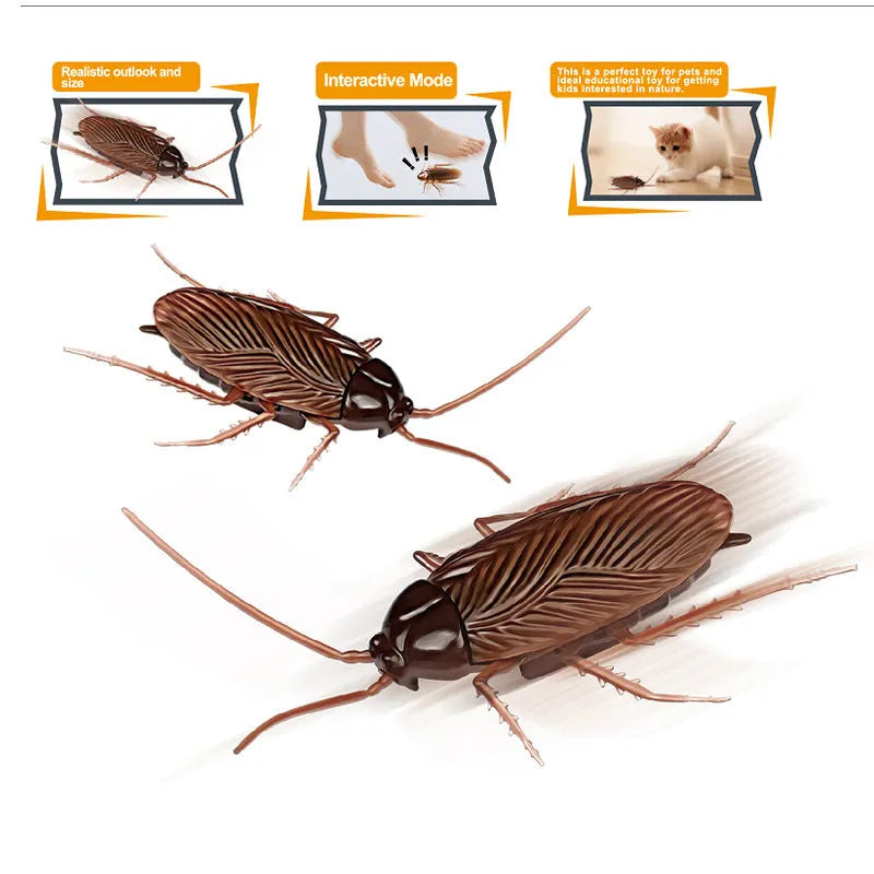 Electric vibration brush pet toy simulating crawling insect with motorised movement