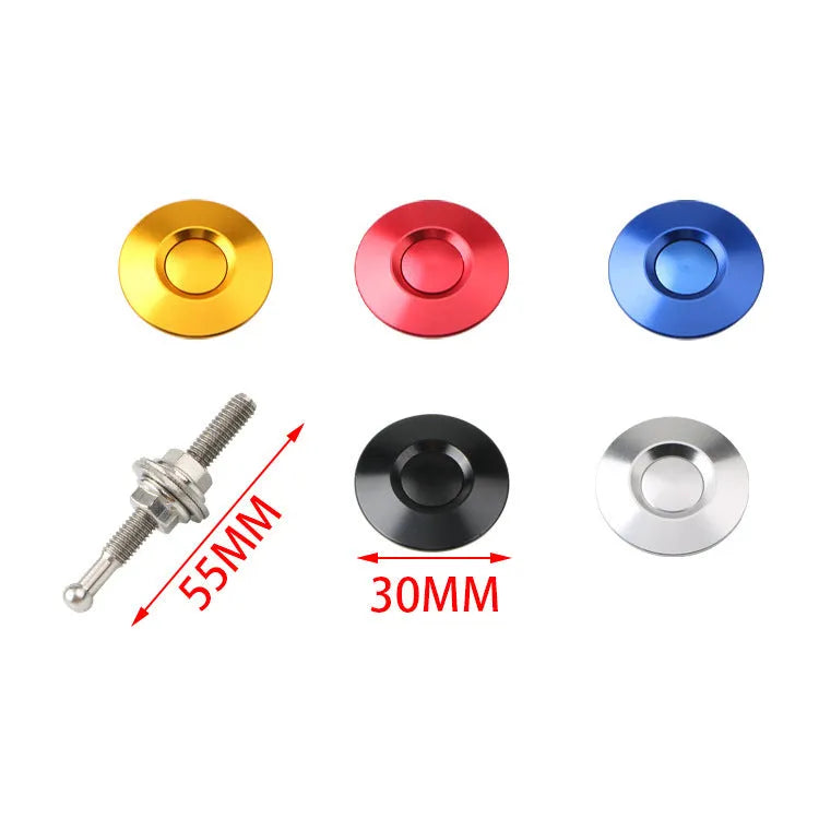 30mm aluminium alloy vehicle cover lock with iron screw in silver, black, gold, blue, or red.
