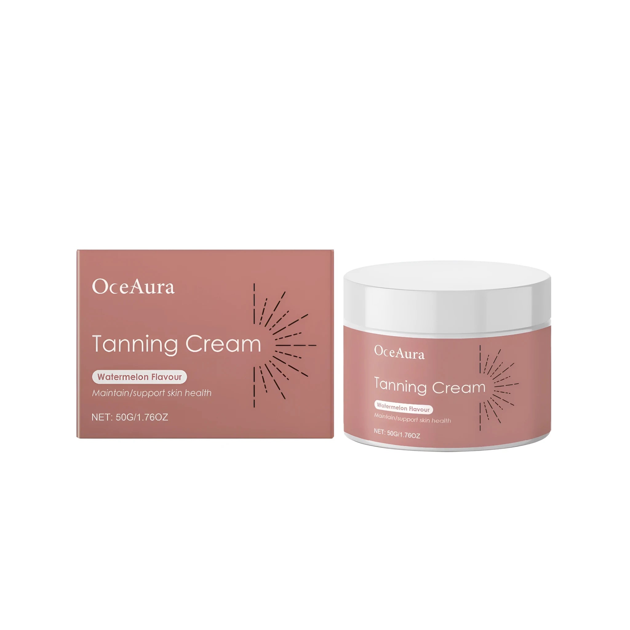 50g tube of tanning cream with walnut extract and vitamin E for natural sun-kissed glow