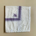 Printed square polyester scarf showing 138cm dimensions, suitable for men and women