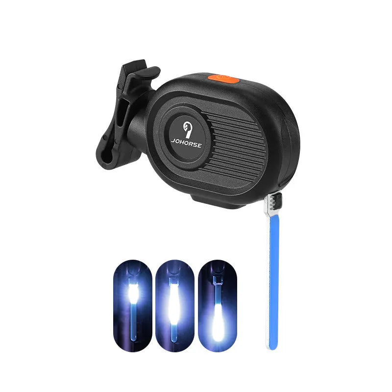 Bicycle tail light showing waterfall LED lighting effect in available colours with Type-C charging port